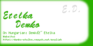 etelka demko business card